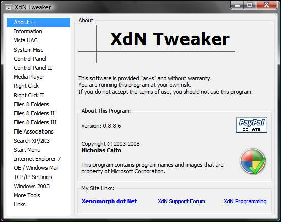 XdN Tweaker