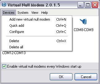 Virtual Null Modem