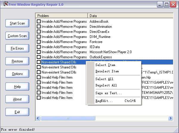 Free Window Registry Repair