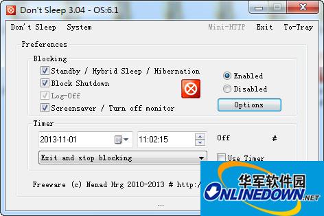 系统防关机软件 Dont Sleep