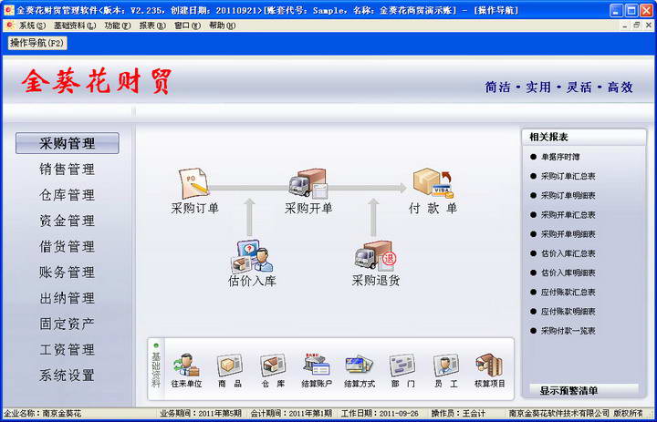 金葵花财贸管理软件