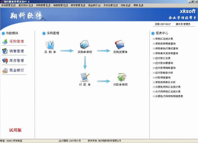 翔科服装管理系统