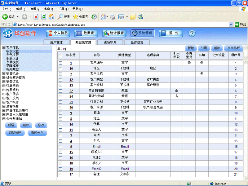 华创客户关系管理系统(CRM)