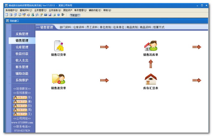 精诚家纺连锁店管理系统