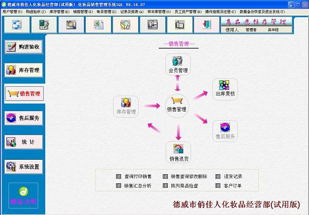 德易力明化妆品销售管理系统