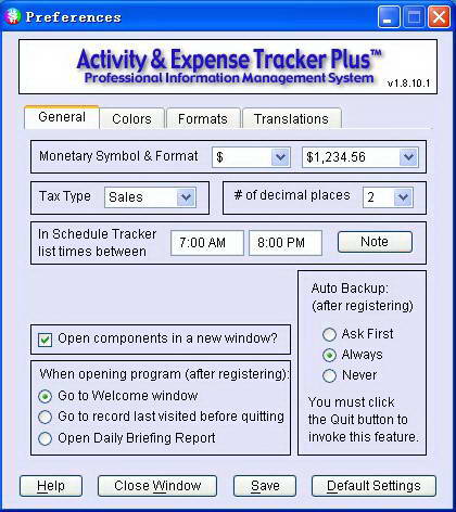 Activity & Expense Tracker Plus