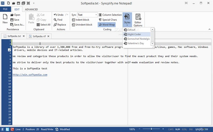 Syncplify.me Notepad