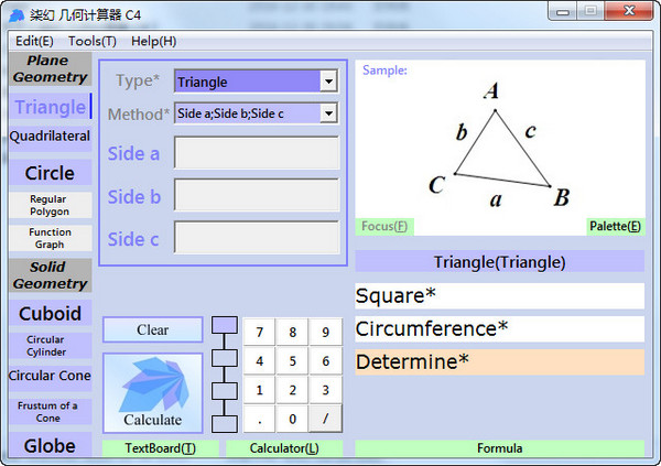 dream7c Geometry Calculator