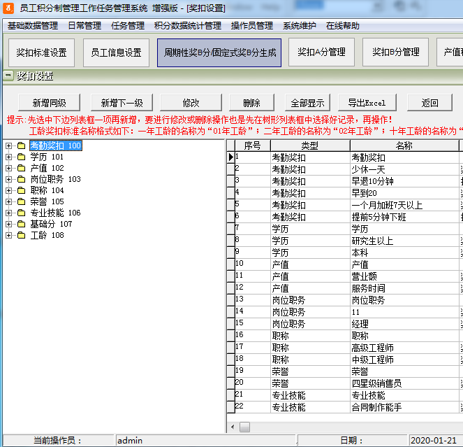 员工积分制管理工作任务管理系统