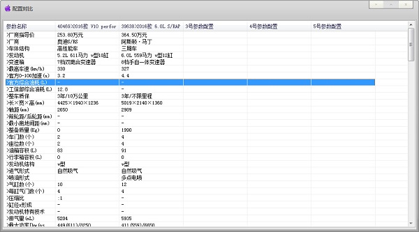 汽车一览表软件