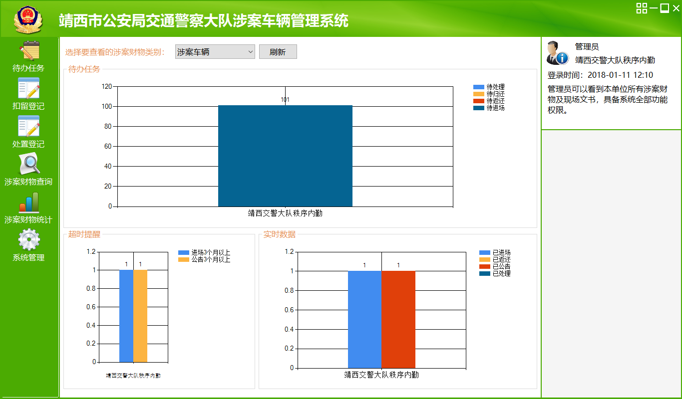 交警大队涉案车辆管理系统