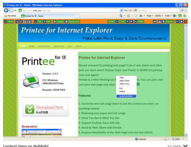 Printee for IE