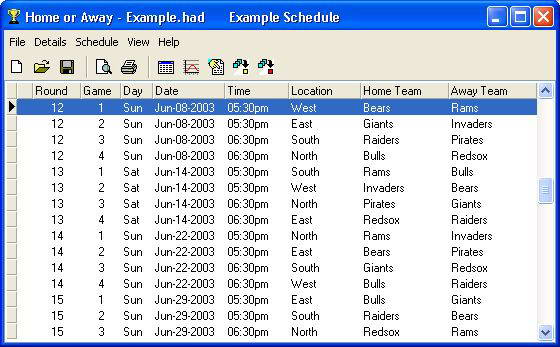 Home or Away League Scheduler