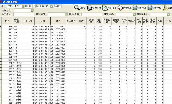 商务星足疗足浴桑拿洗浴管理软件收银系统