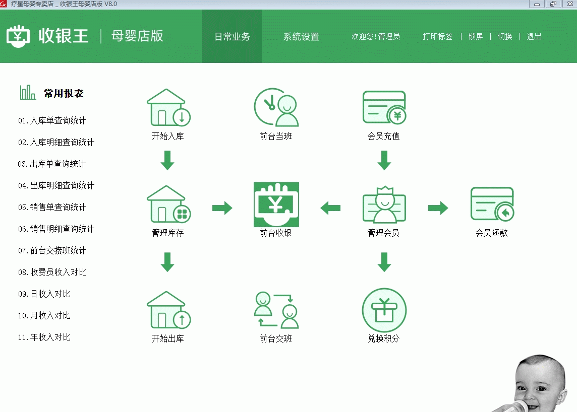 收银王母婴店版