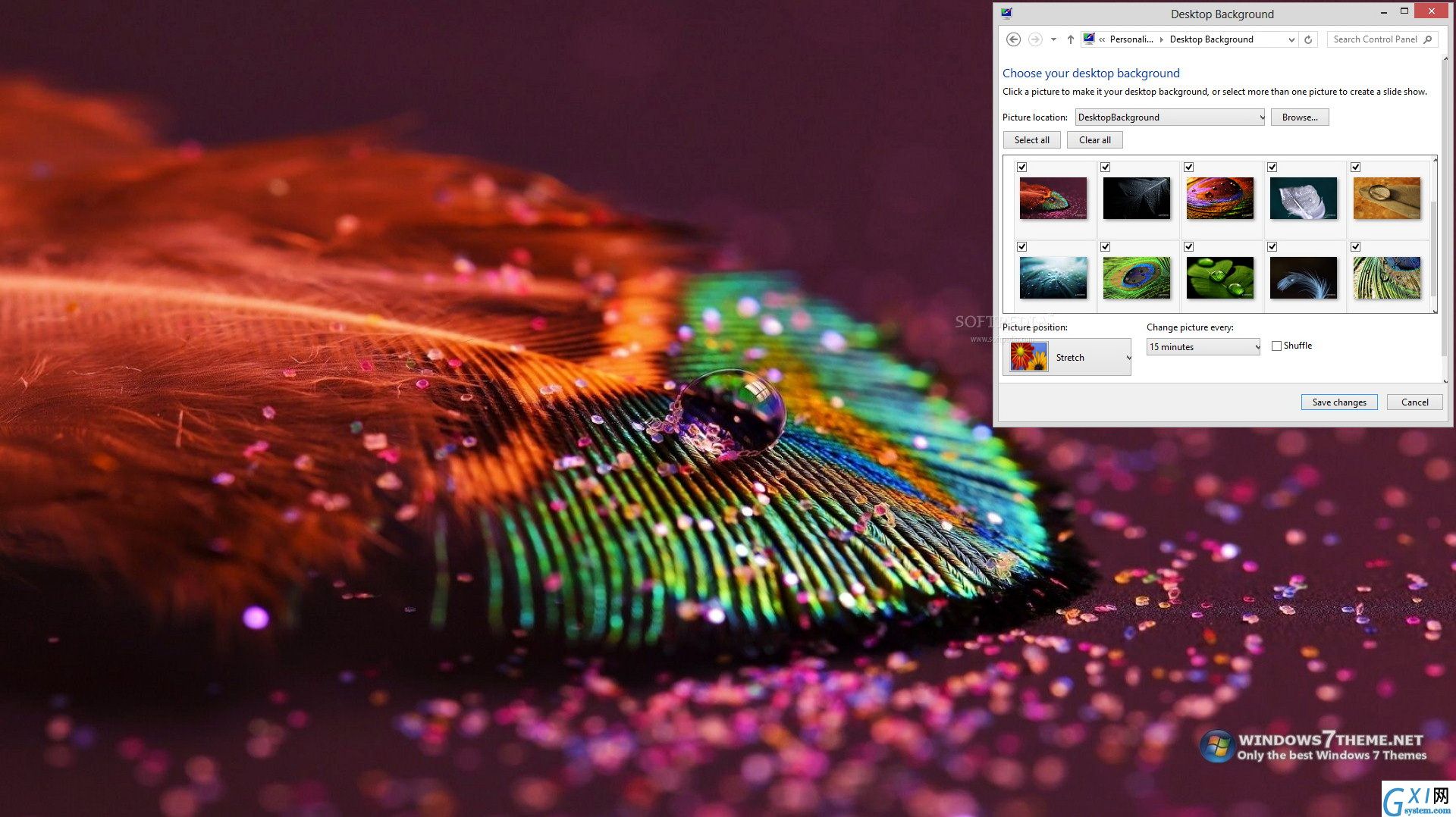 Feather Drops Windows 7 Theme