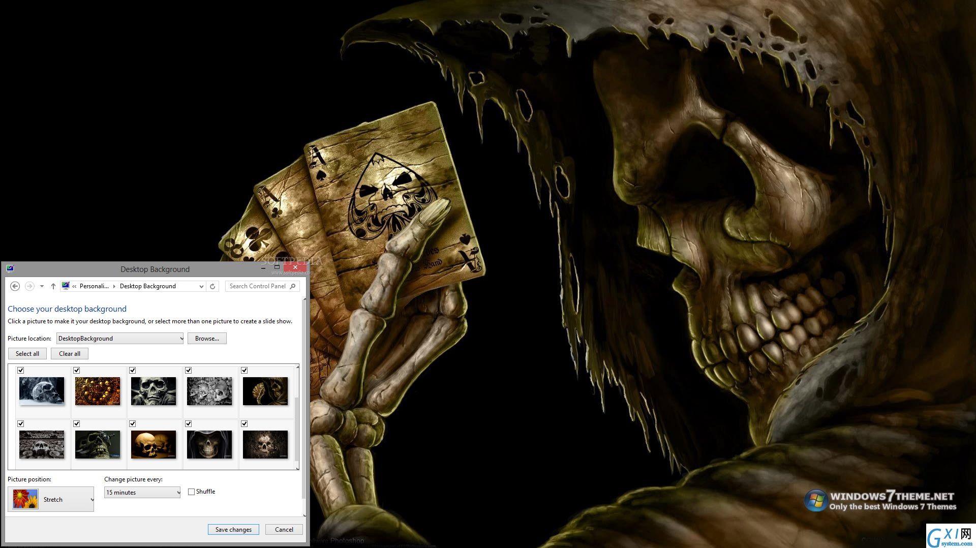 Scary Dark Skulls Windows 7 Theme