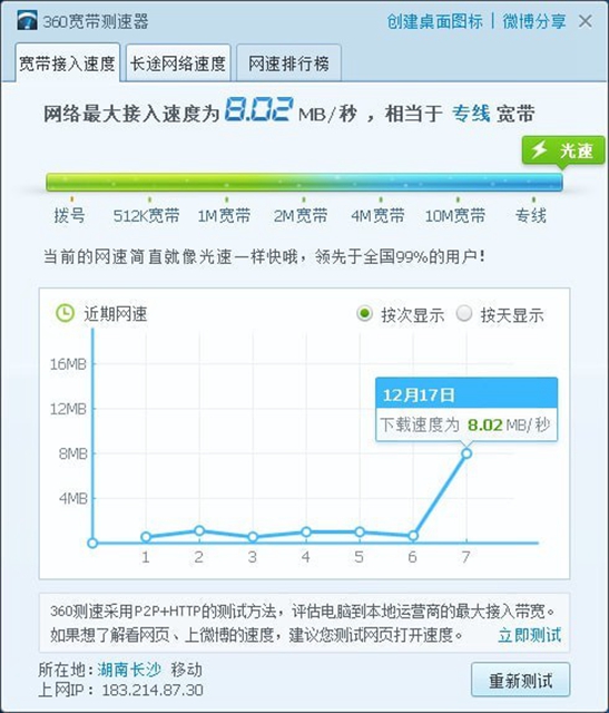 360宽带测速器手机版截图2