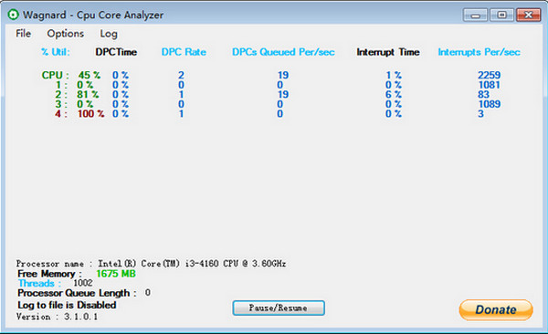 CPU内核分析软件(CPU Core Analyzer)