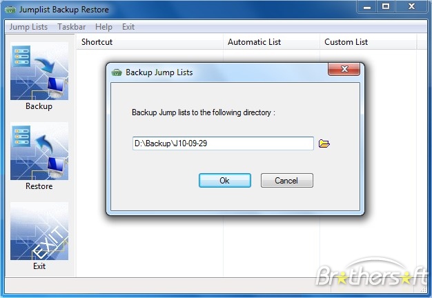 Jumplist Backup Restore