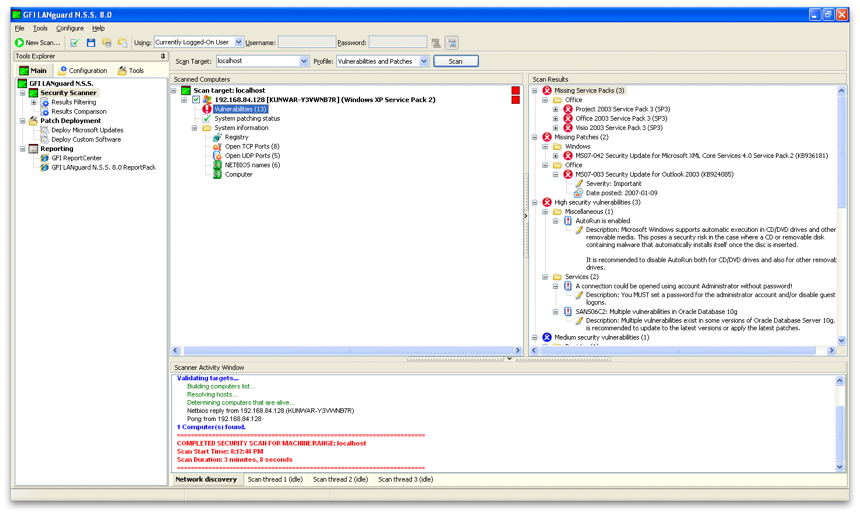 GFI LANguard Network Security Scanner