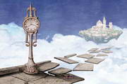 Laputa Flying Castle ClockScreenSaver