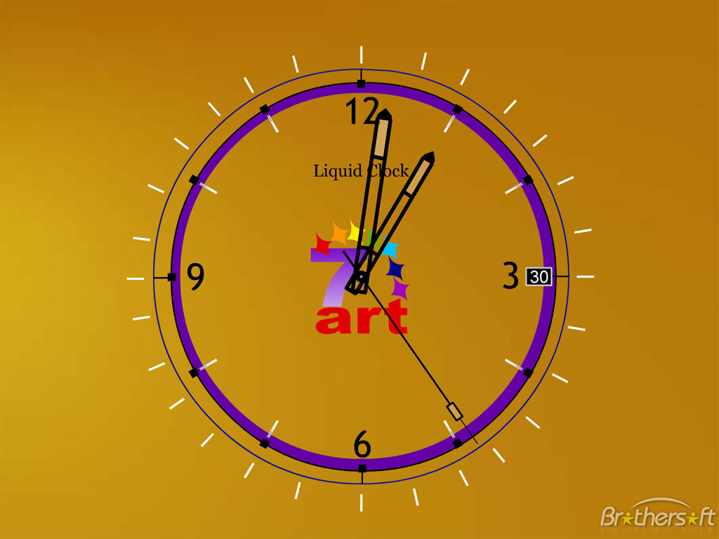 Liquid Gold Clock ScreenSaver