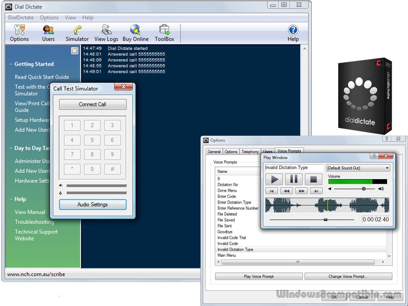 DialDictate Phone Dictation System