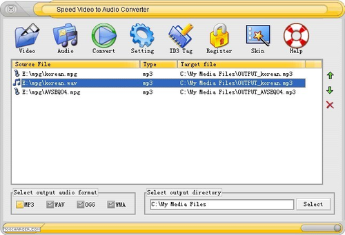 Speed Video to Audio Converter