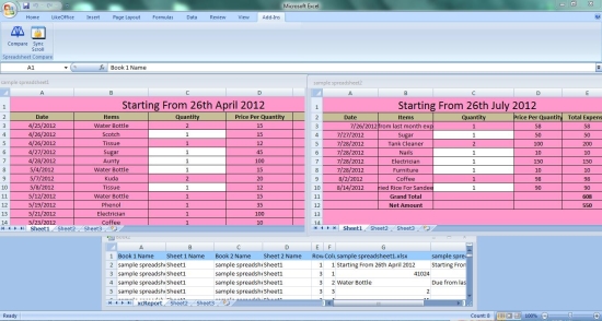 xc Excel Compare Tools