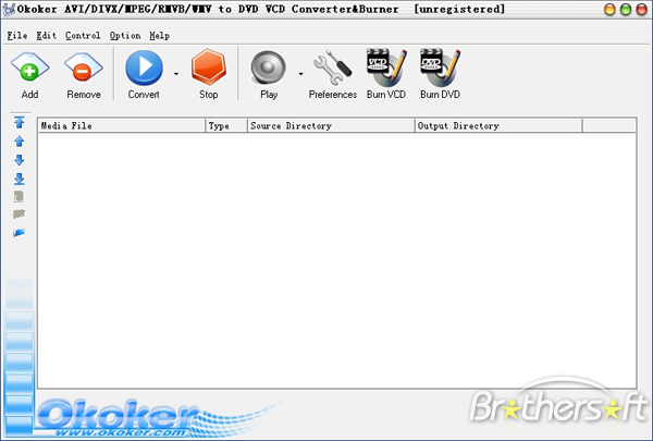 Okoker AVI/MPEG/RM/WMV to DVD Converter