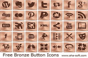 Free Bronze Button Icons