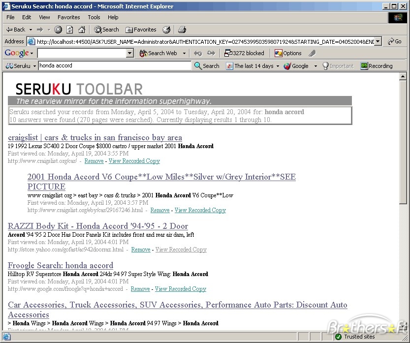 Seruku Toolbar for IE