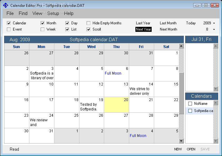 Calendar Program Pro