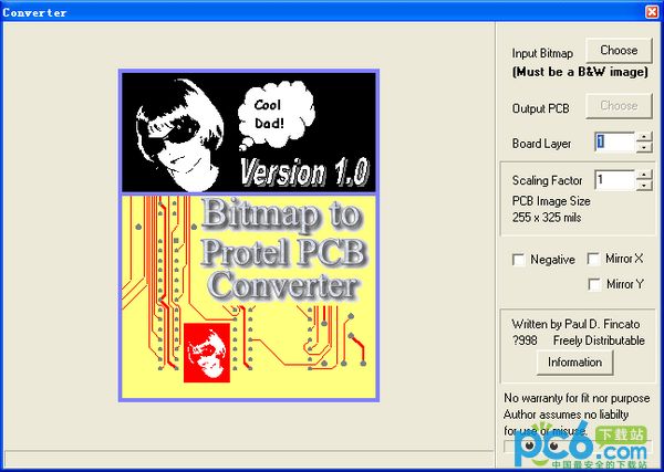 BMP转PCB(BITMAP to PROTEL PCB CONVERTER)