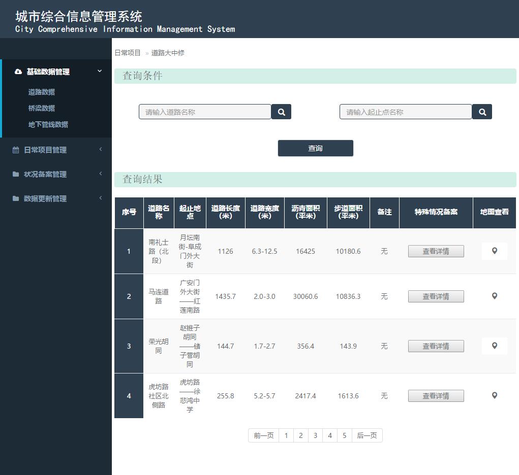 城市综合信息管理系统layui后台界面模板