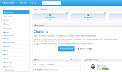 Charisma后台管理模板