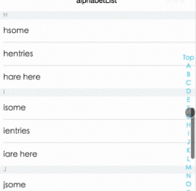 带字母可滑动的列表微信小程序