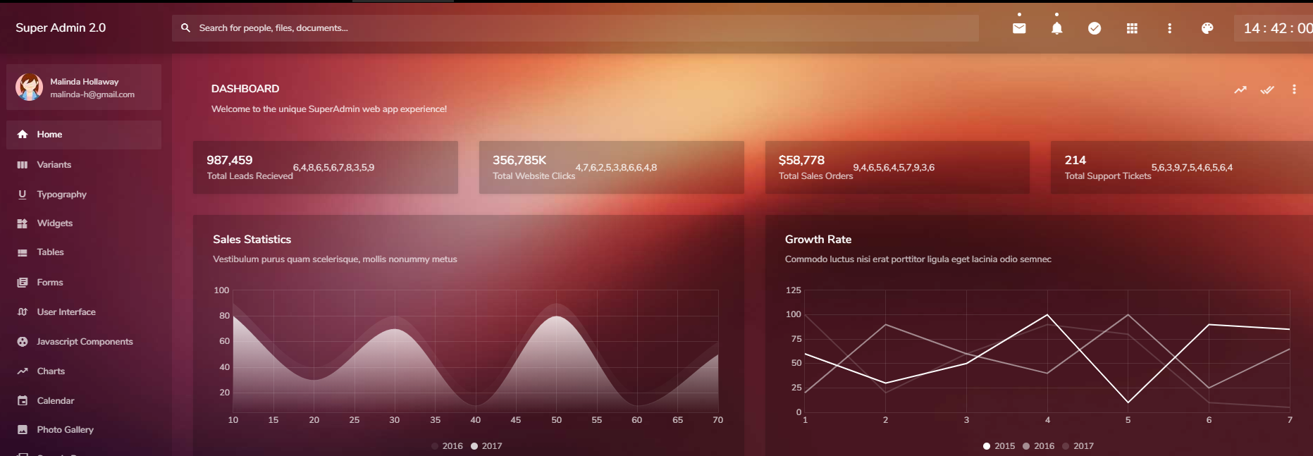 Bootstrap 后台管理模板SuperAdmin2