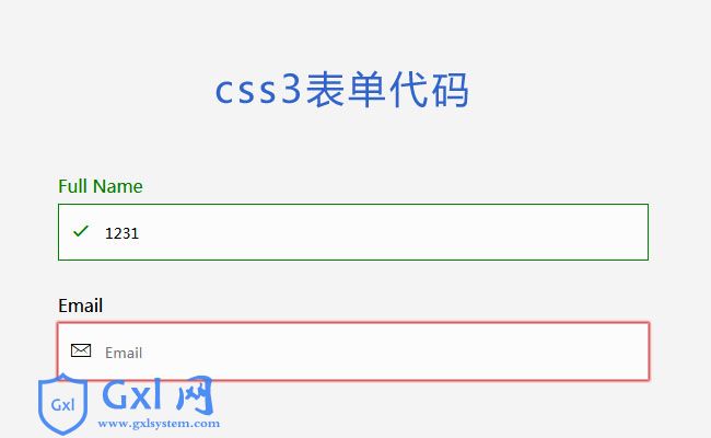 CSS3表单输入框动画特效