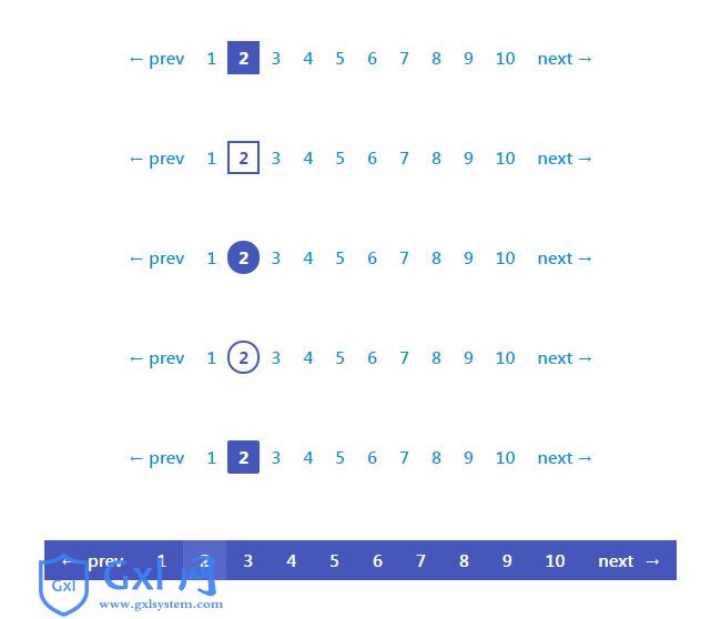 纯CSS3蓝色分页样式代码