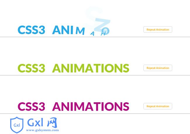 CSS3 Animation文字动画特效