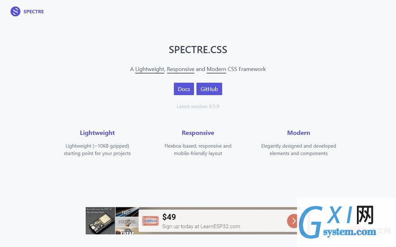 Spectrecss CSS Framework