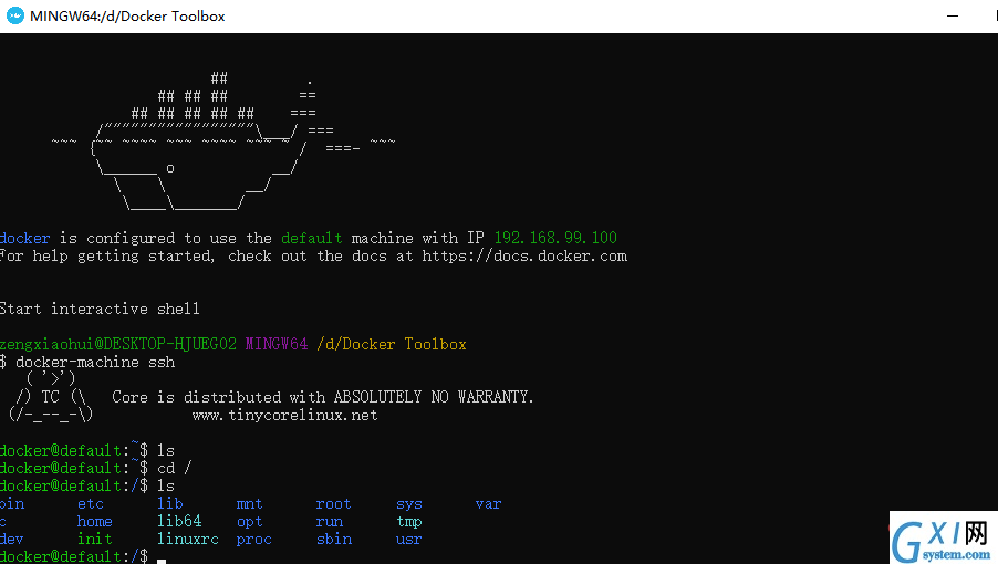 Docker Quickstart Terminal 启动方式