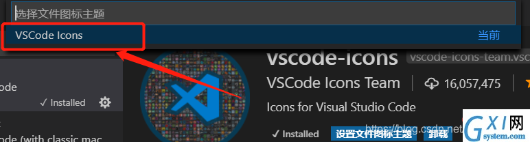 选择 vscode-icons