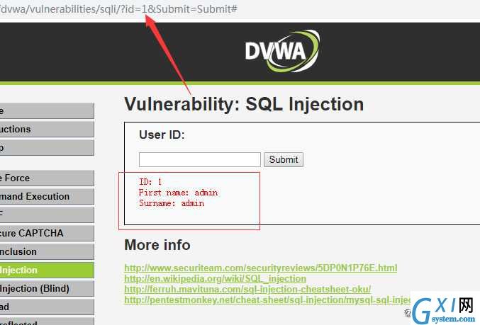 DVWA亲测SQL注入漏洞