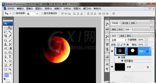 巧用photoshop打造红月亮的具体方法截图