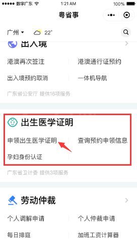 在微信中申请电子出生卡的具体步骤截图