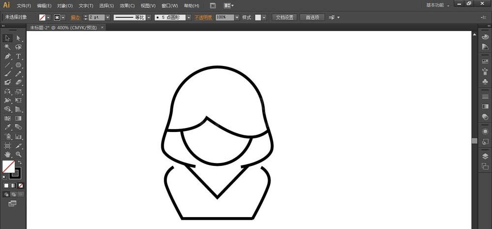 在ai中设计简笔画效果的女性图标的图文教程截图