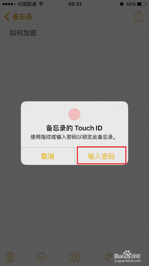 iPhone备忘录加密的详细步骤截图
